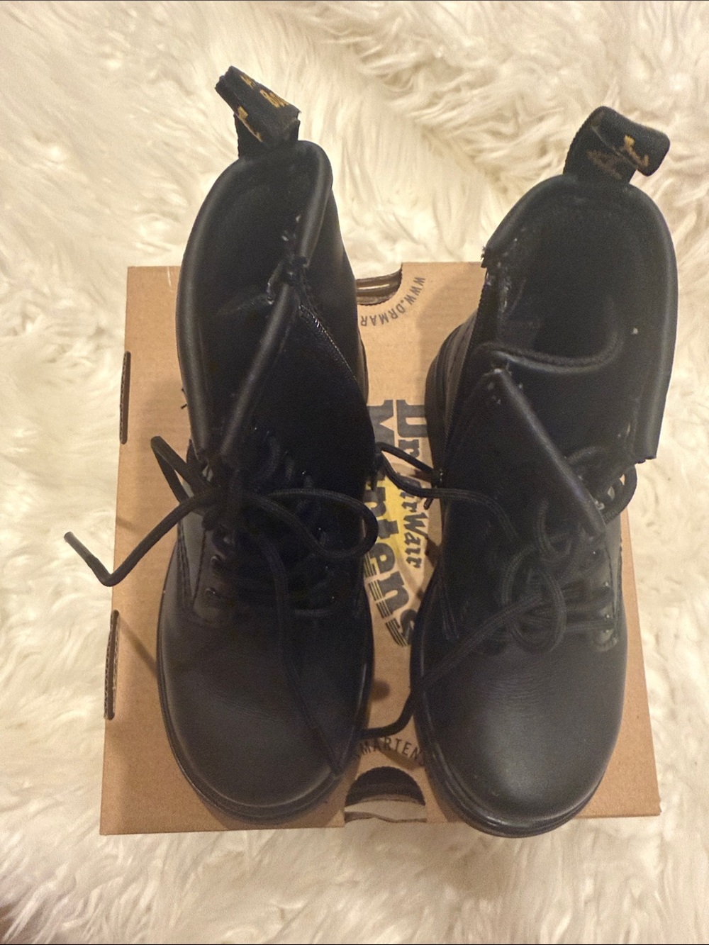 Dr. Martens Kids Black Lace-Up Ankle Boots